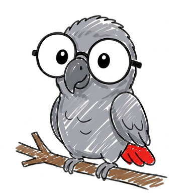 Polly the parrot perched on a branch