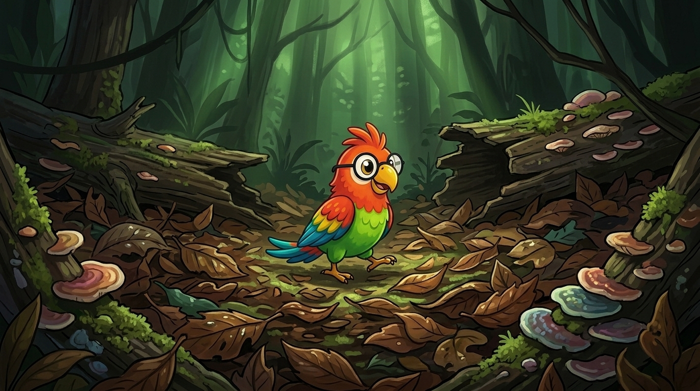 Nothing on the floor is wasted. A fallen leaf, a piece of wood, a dropped fruit, all of it is taken apart quickly and...