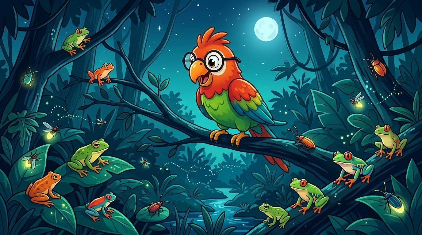 First came the sound. Frogs began to call from every pool and leaf. Then insects joined, thousands of them, until the...
