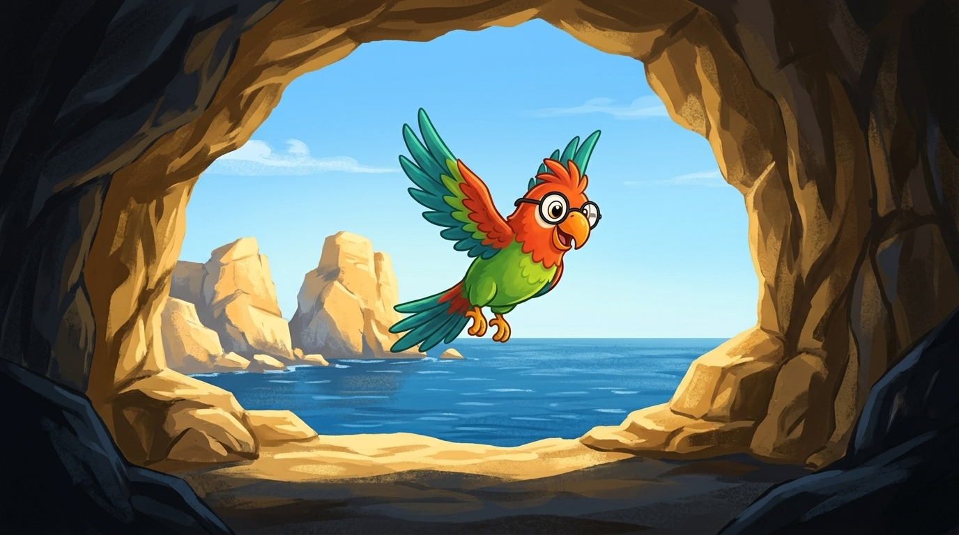 Illustration for Veistetty luola