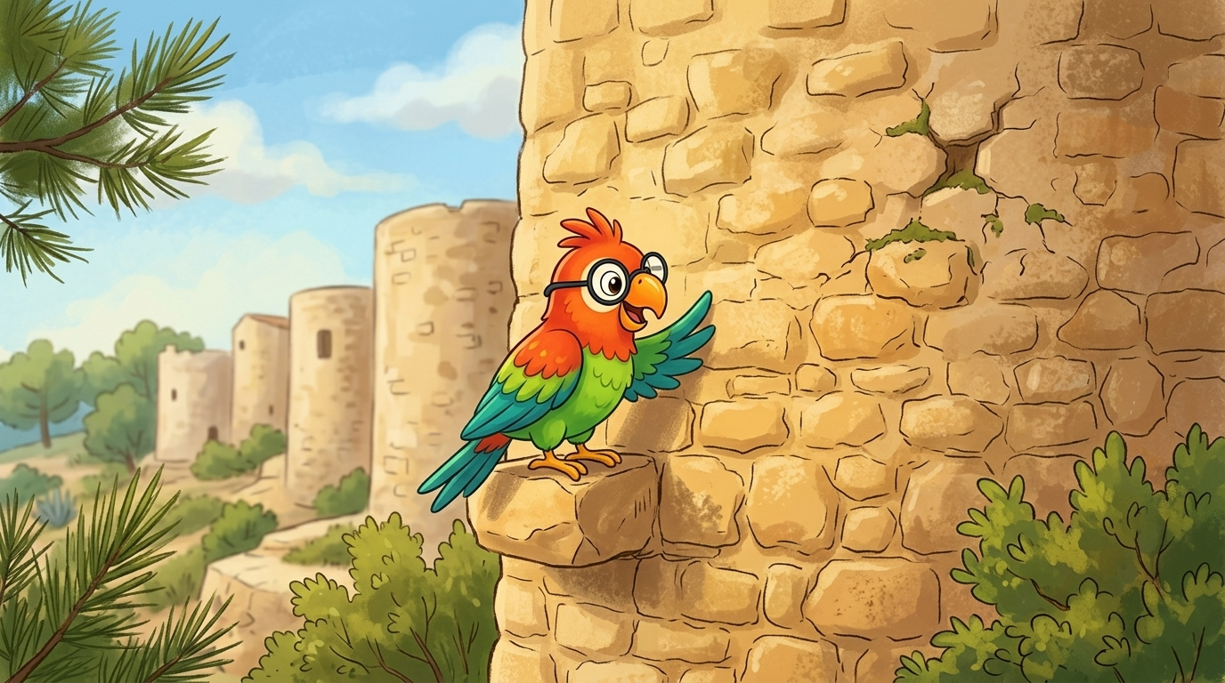 Polly miró la piedra de cerca. Era la misma piedra dorada que la cueva junto al mar. Empezó a preguntarse.