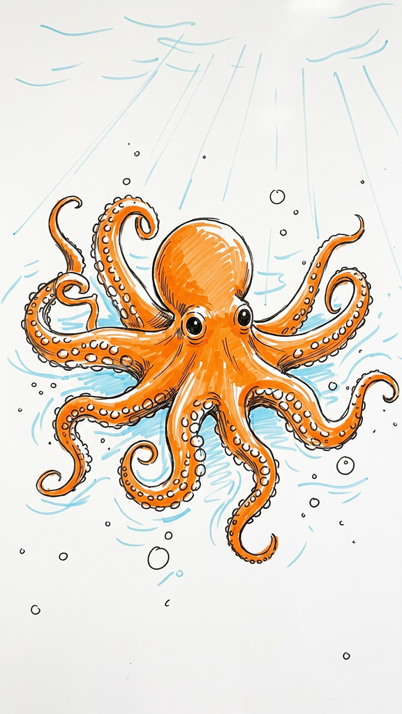 Illustration for Chobotnice a její tři srdce