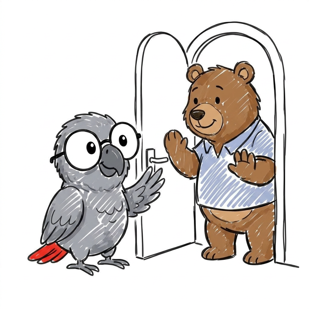 Illustration for Polly tapaa jonkun