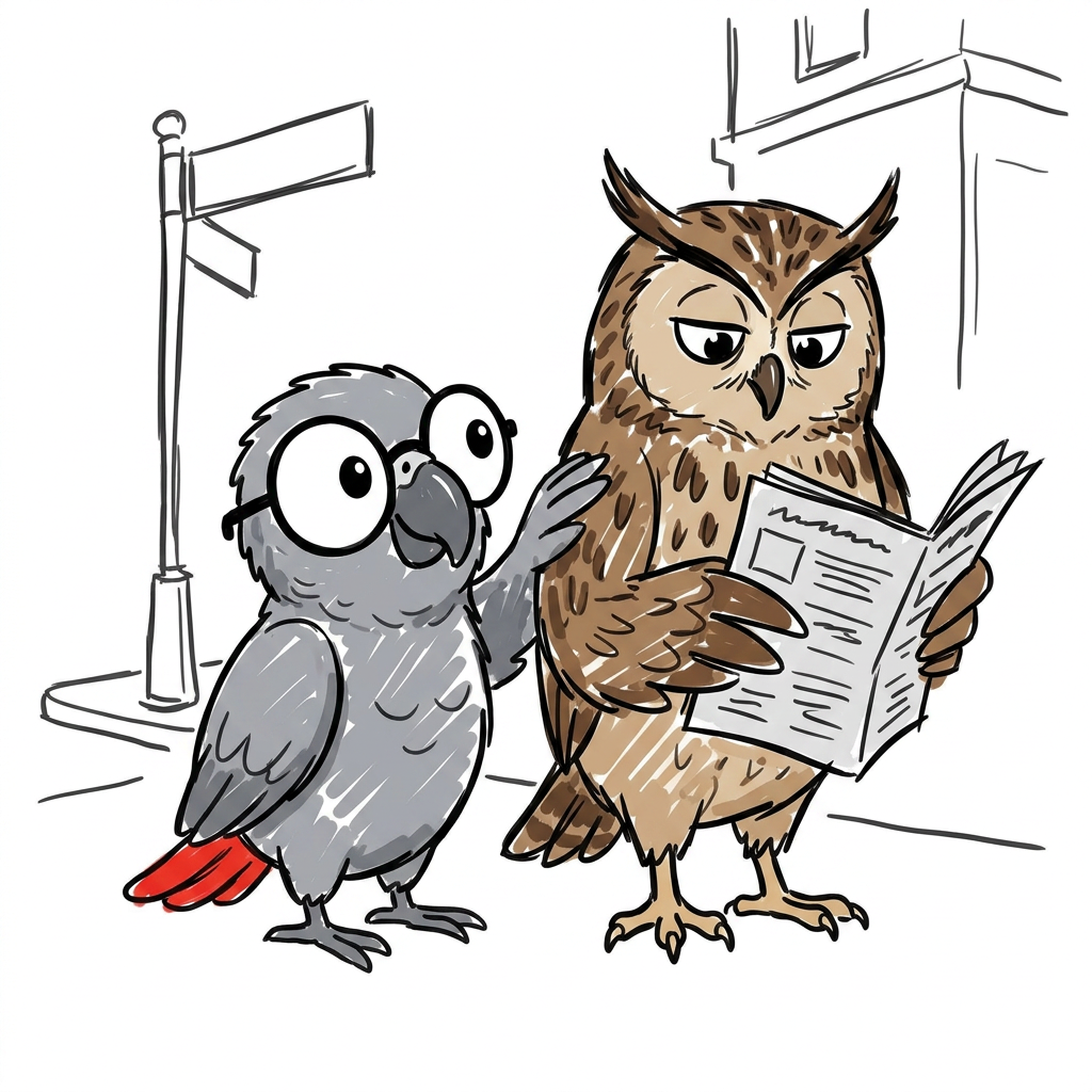 Illustration for بولي والسؤال عن الطريق