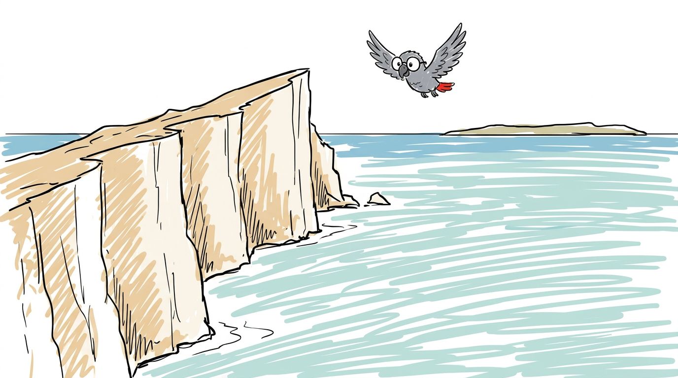 Illustration for El pueblo que está sobre el borde