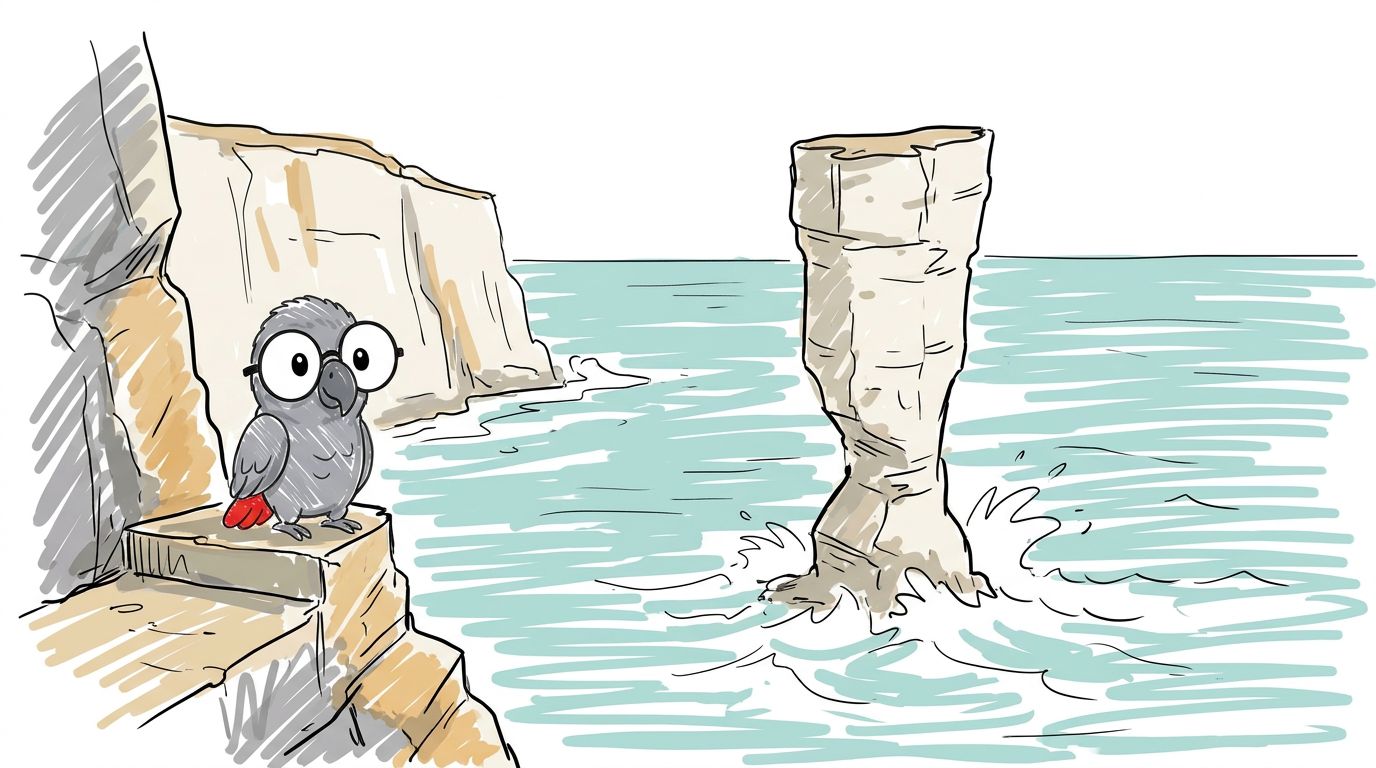 Illustration for The Rock That Left
