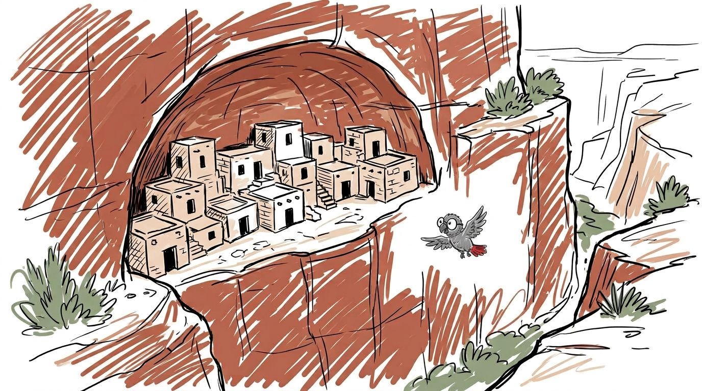 Illustration for Las casas en el muro