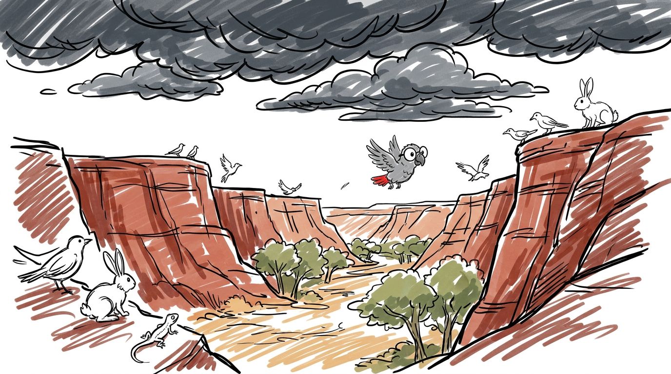 Illustration for Regen op de rand