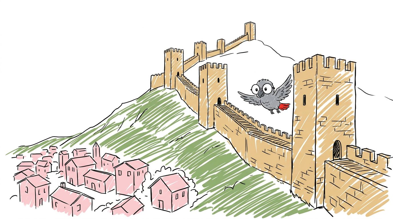 Illustration for La vieille muraille