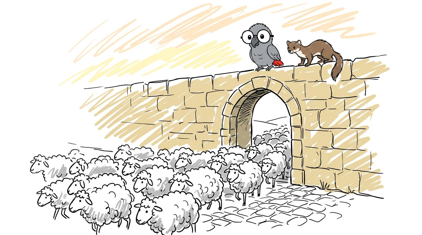 Illustration for Paimen portilla