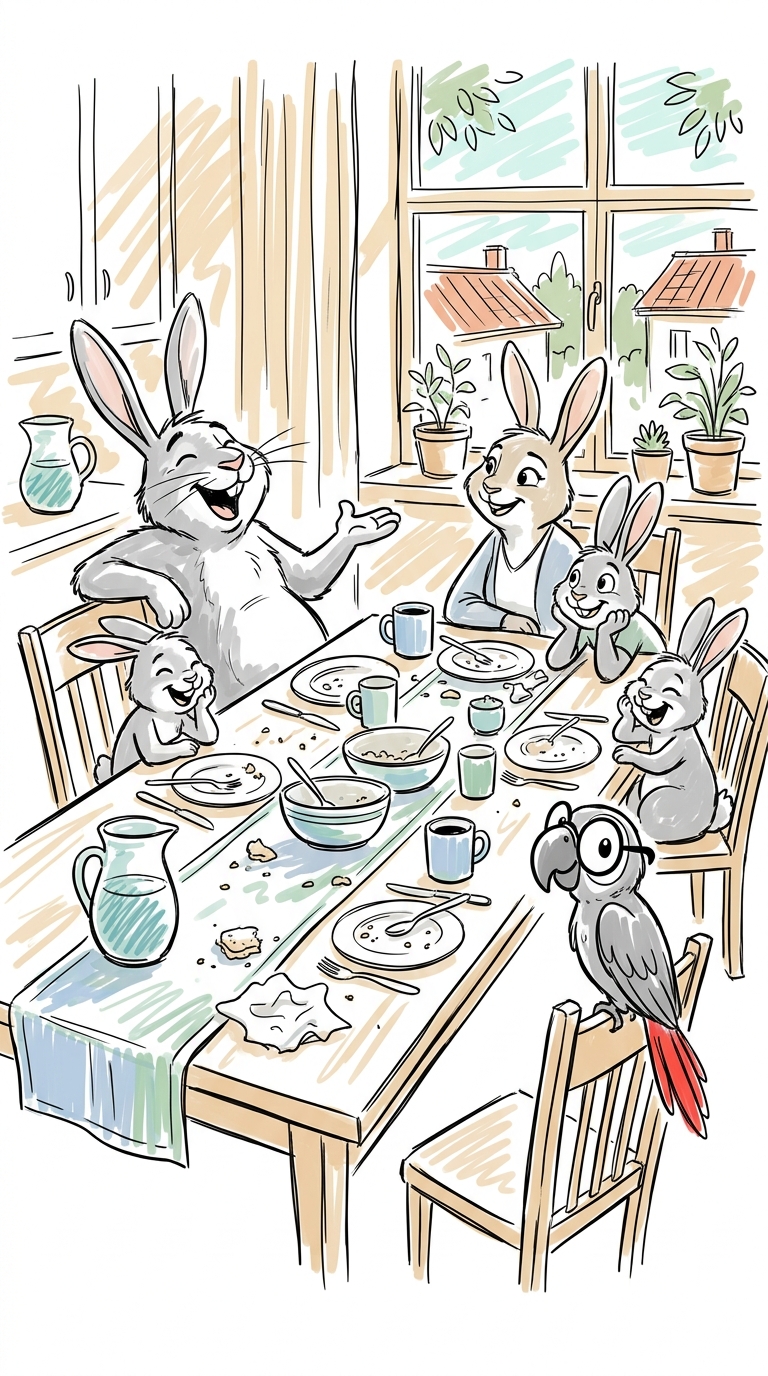 Illustration for Le déjeuner qui ne finit jamais