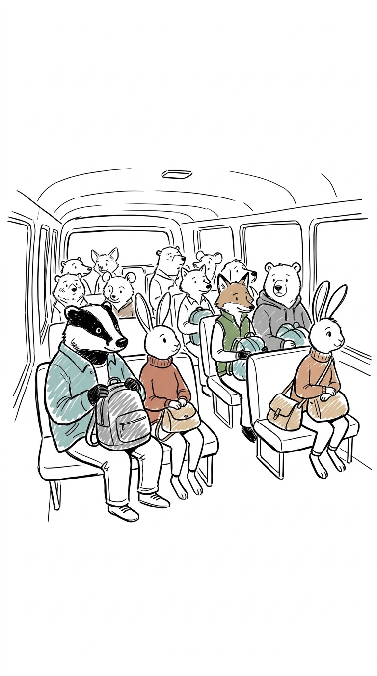 Illustration for Krzycz, bo przegapisz przystanek