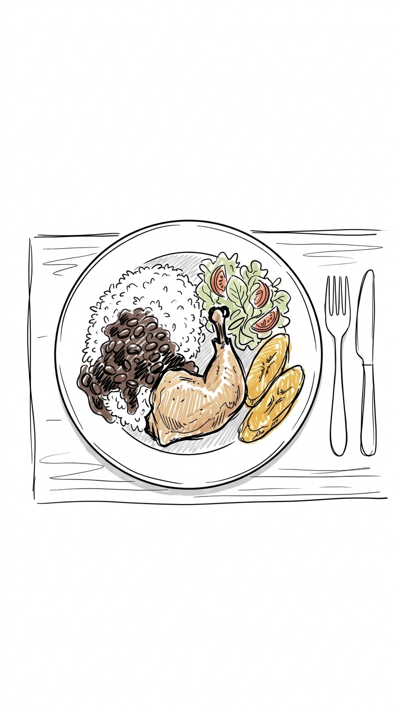 Illustration for Le déjeuner que tout un pays mange