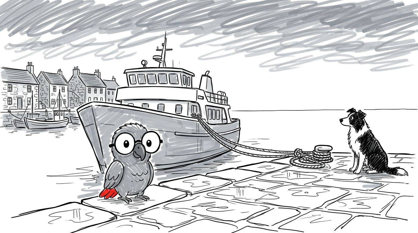 Illustration for Båden kommer ind