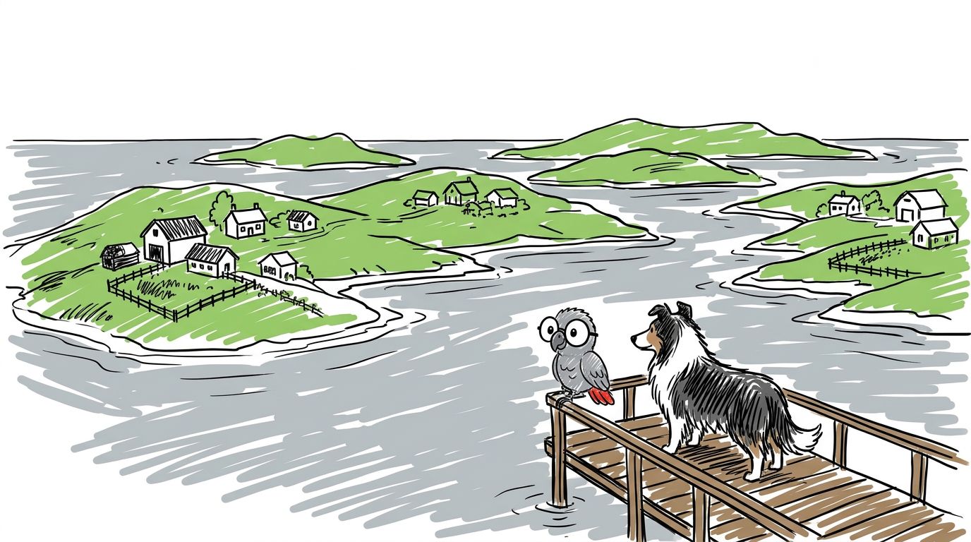 Hun vidste ikke, hvor hun skulle hen endnu. Der er omkring halvfjerds øer. Kun omkring tyve af dem har mennesker. "Ku...
