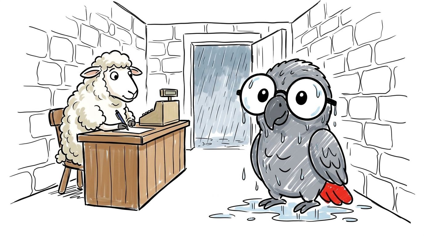 Illustration for Stol ob ognju