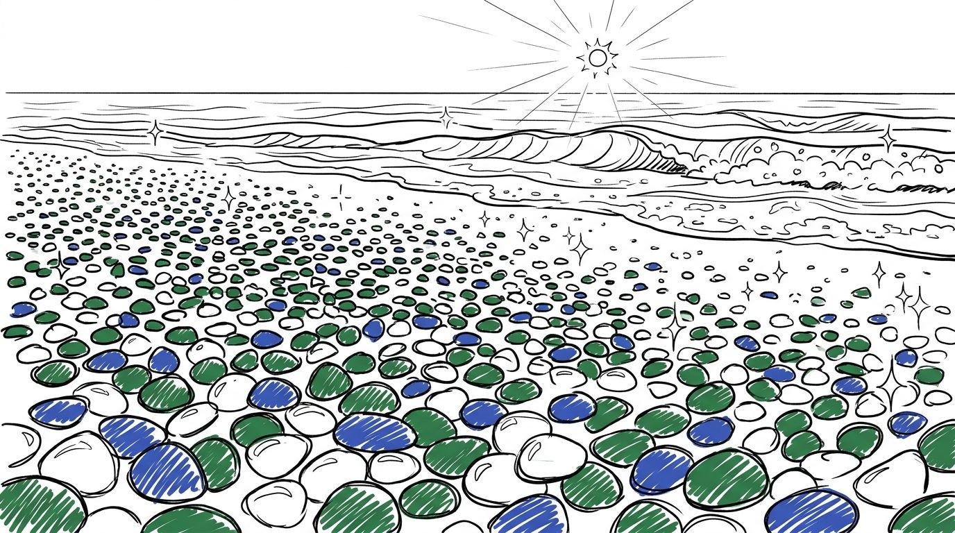 Illustration for Den här stranden är gjord av skräp