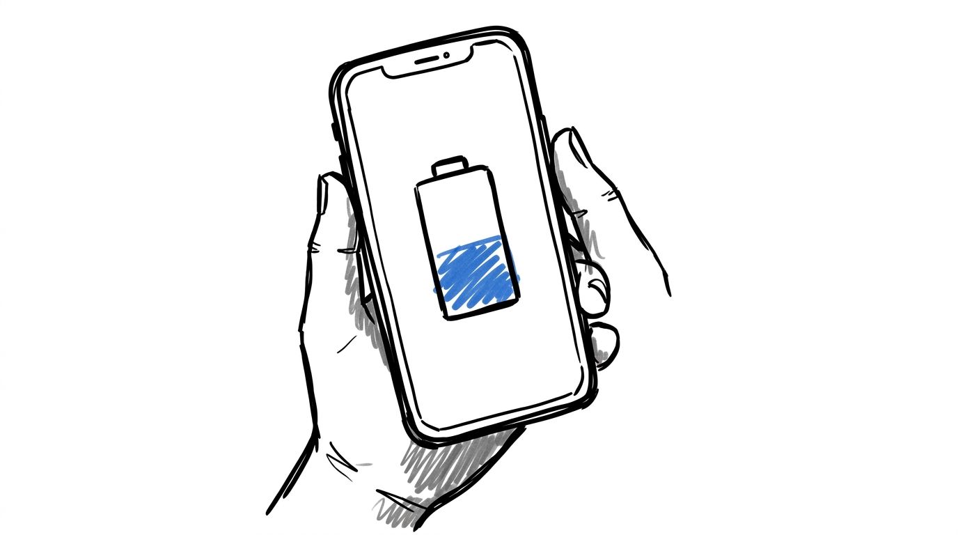 Illustration for Odstotek baterije je samo ugibanje