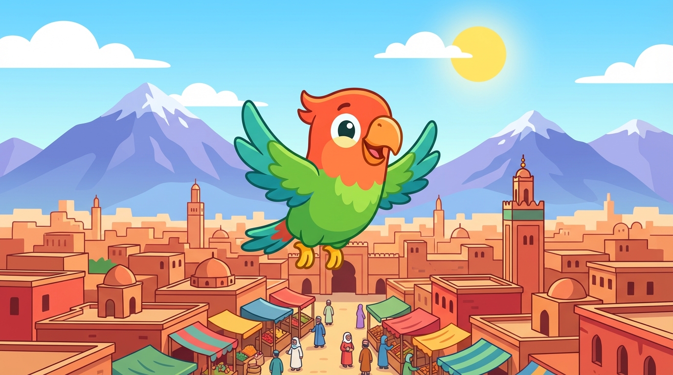 Illustration for Polly Arrive à Marrakech