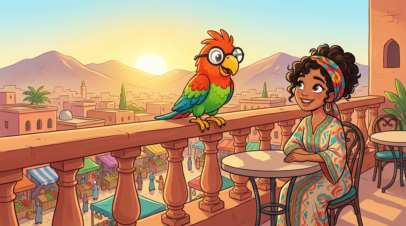 Illustration for Polly dans les Rues Enchantées de Marrakech