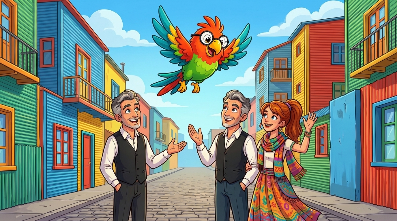 Illustration for Une Rencontre Tourbillonnante à La Boca